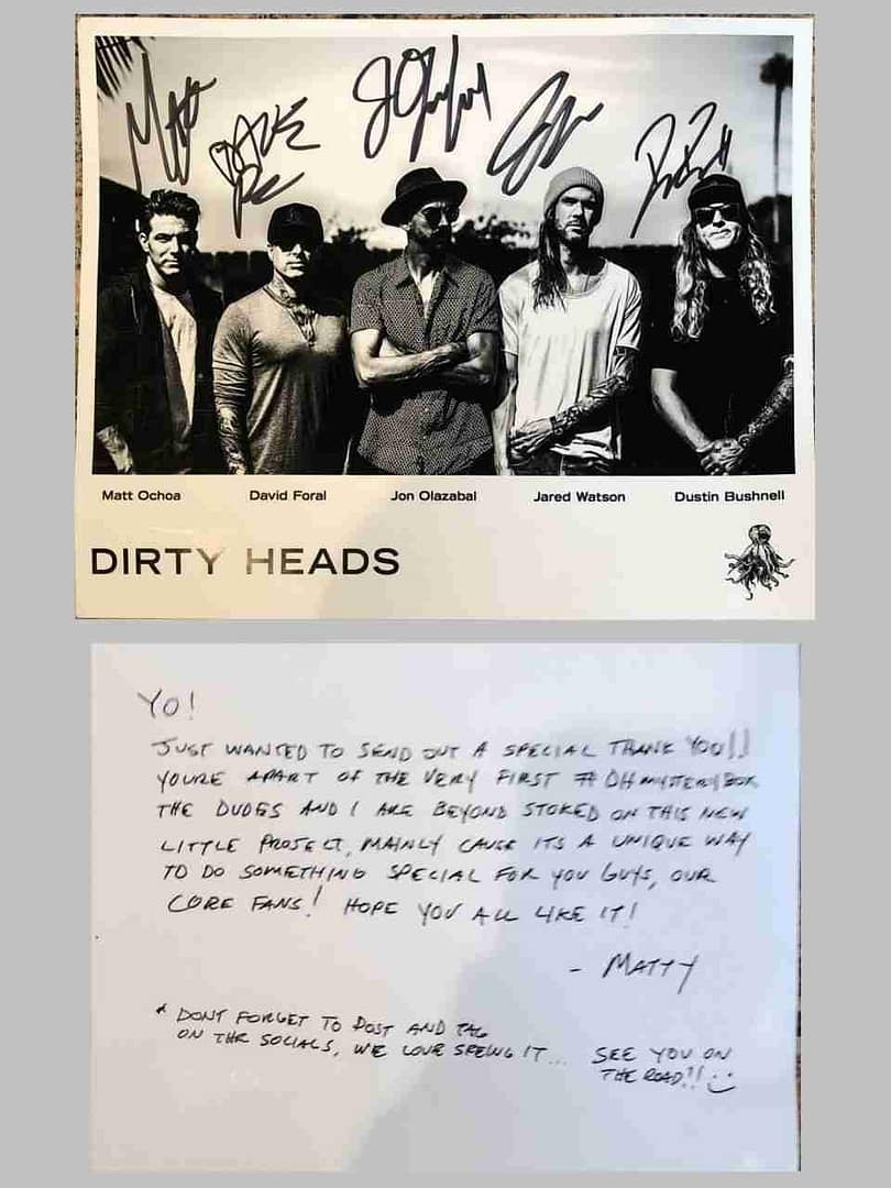 Dirty Heads Matt Letter Photo